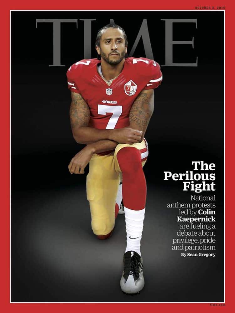 El polémico anuncio de Nike contra Trump apoyando a Colin Kaepernick 15 Portada Time con Colin Kaepernick