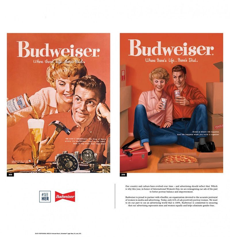 Los anuncios machistas de Budweiser rediseñados para el Día de la Mujer 12 Anuncio Sexista de Budweiser