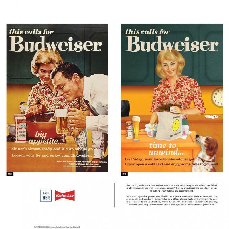 Los anuncios machistas de Budweiser rediseñados para el Día de la Mujer 11 Anuncio Sexista de Budweiser