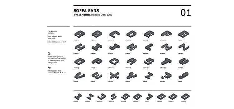 La tipografía de Ikea realizada con sofás: "Soffa Sans" 6 Tipografia de Ikea | Soffa Sans