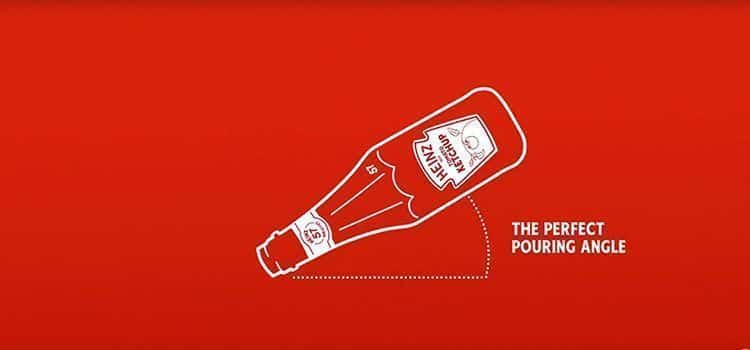 Heinz nos muestra el ángulo perfecto para servir el ketchup con una original idea 6 heinz servir correctamente 01