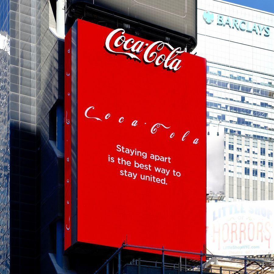 Grandes marcas que han cambiado su logo por el Coronavirus 7 coca cola coronavirus 001