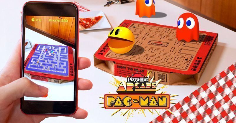 Pizza Hut boxes turn into a Pac-Man board 3 Cajas de Pizza Hut Pac-Man