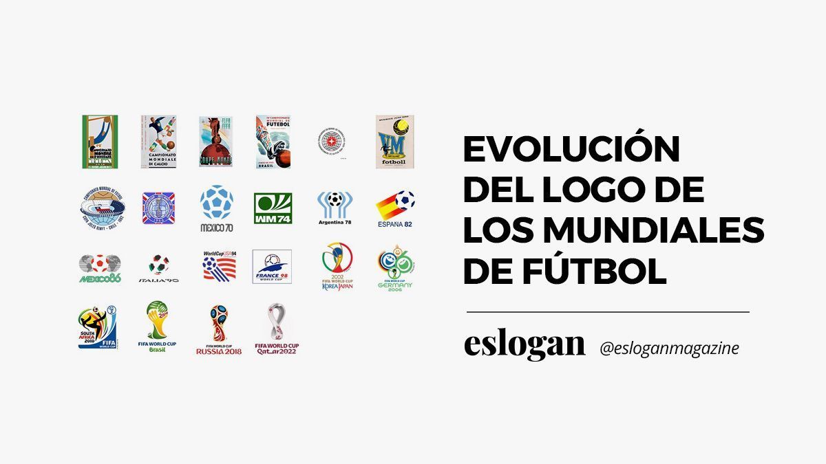 La evolución de los logos de los mundiales. De 1930 a 2022. 2 evolucion logo mundiales de futbol 01