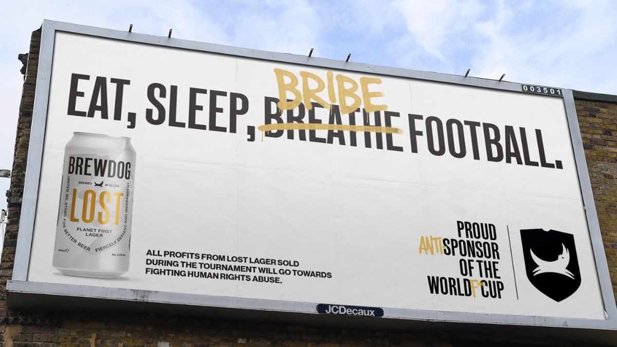 BrewDog's billboard against the Qatar World Cup 12 valla publicitaria de brewdog 02