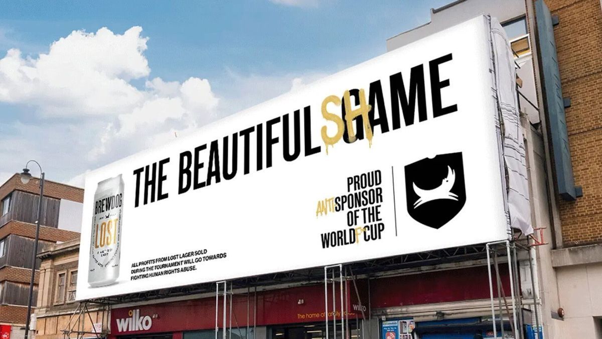 BrewDog's billboard against the Qatar World Cup 13 valla publicitaria de brewdog 03