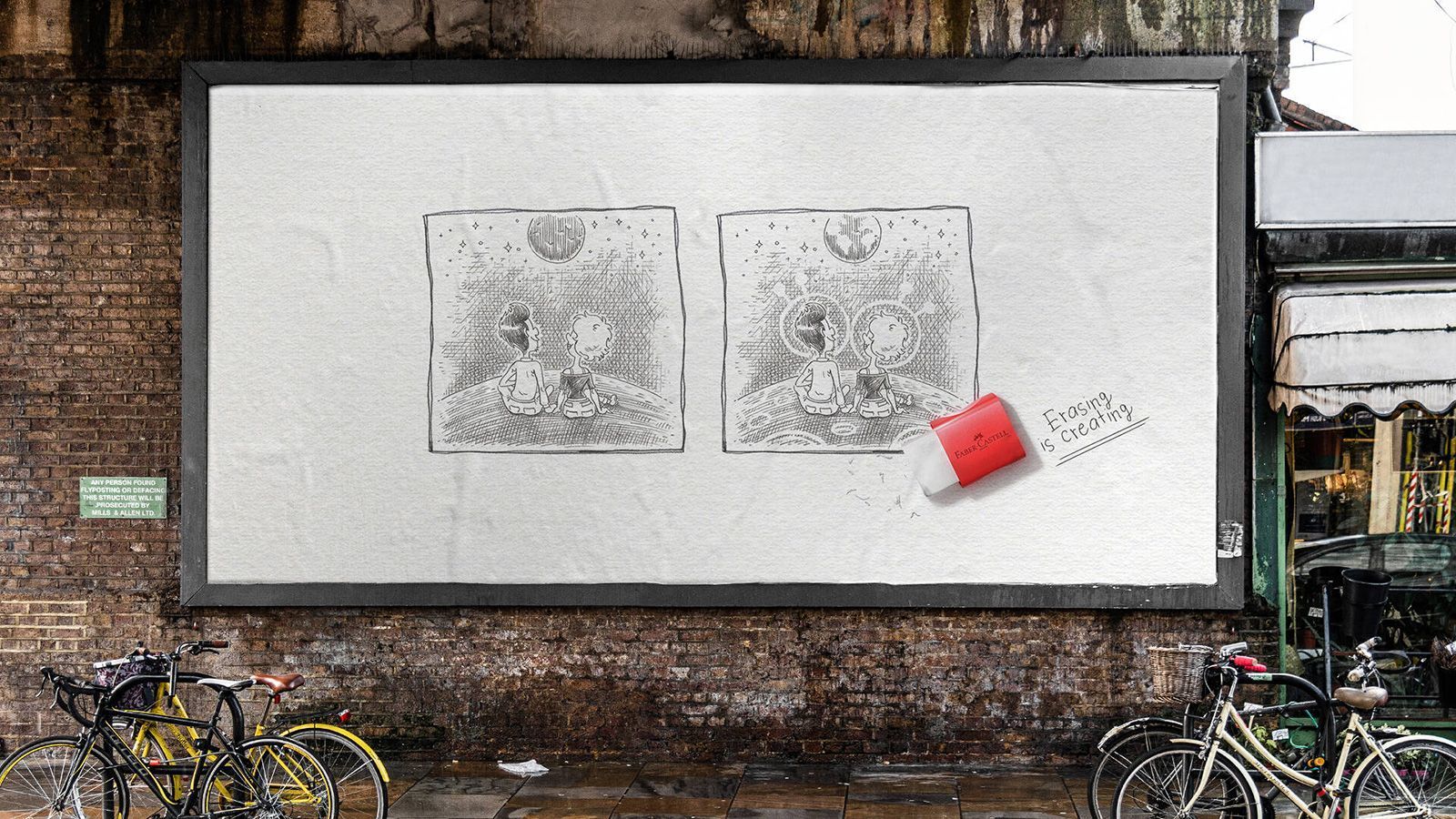 "Erase is creating", the fun billboards of Faber-Castell 10 erase is creating faber castell 01