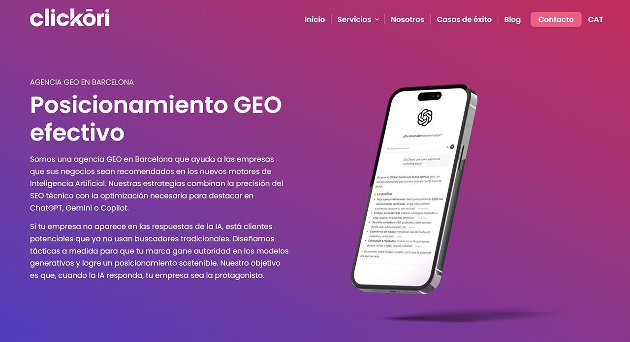 5 Mejores Agencias de Posicionamiento GEO en Barcelona 1 mejores agencias de posicionamiento geo en barcelona 2026